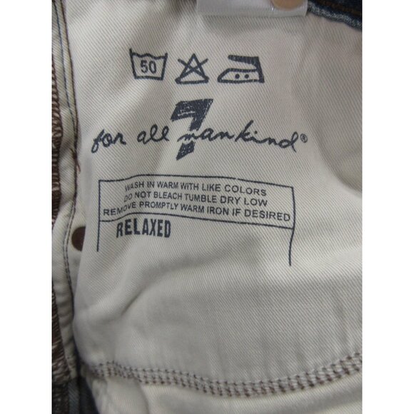 7 For All Mankind Jeans 34 Relaxed Baggy Loose Distressed Button Fly * - Picture 14 of 15